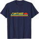 Santiago First Name Logo Retro Sunset Surfer Style Santiago T-Shirt - T-Shirt | Navy