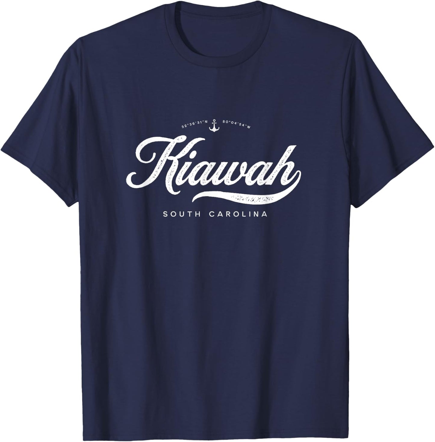 Kiawah Island South Carolina Vintage Retro T-Shirt - T-Shirt | Navy