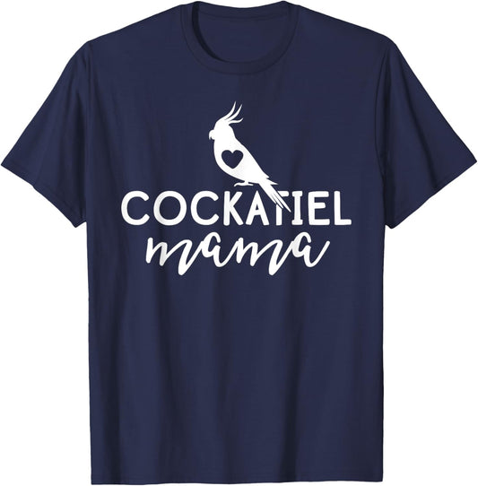 Parrot Women's Cockatiel Shirt Mama Mothers Day Gift Mom T-Shirt - T-Shirt | Navy