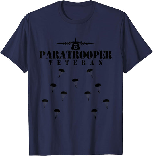 Paratrooper Veteran Airborne Division Infantry T-Shirt - T-Shirt | Navy