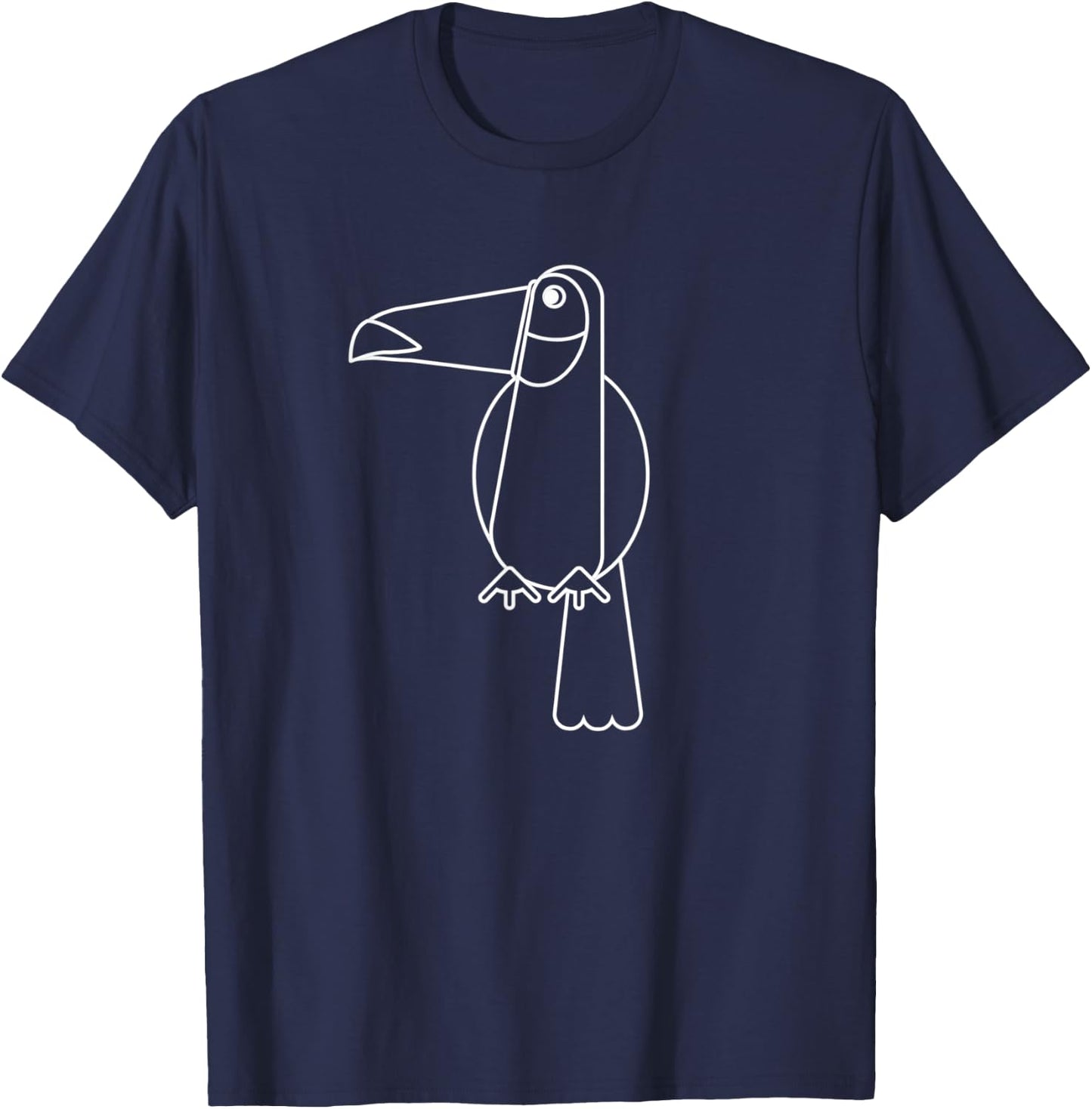 Tuucan Graphic Print Minimalist Kids or Adults T-Shirt - T-Shirt | Navy