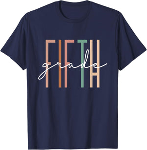 Fifth Grade Girls Boys Teacher Team 5th Grade Squad T-Shirt - T-Shirt | Navy