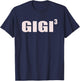 Gigi 3 Grandkids 3rd Time Cubed Grandma Of Three T-Shirt - T-Shirt | Navy