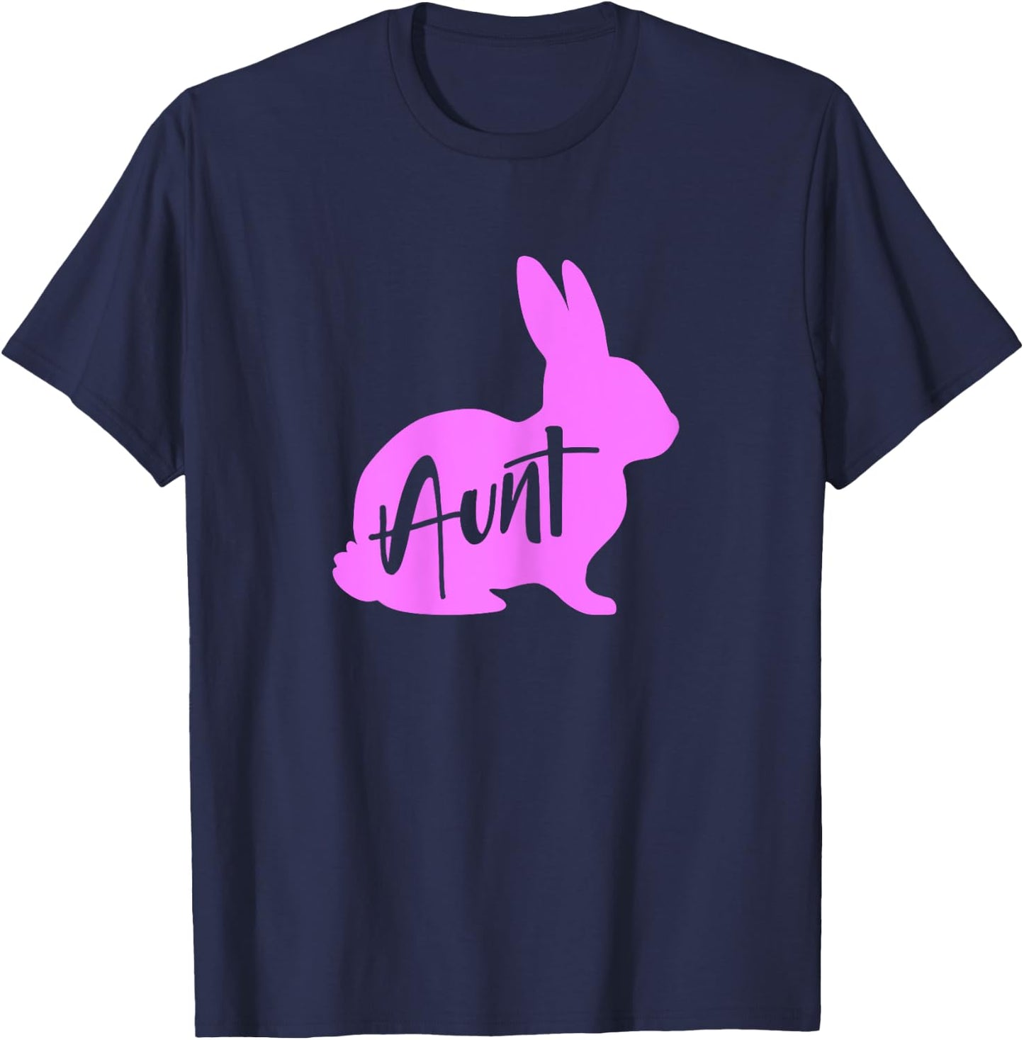 Aunt Bunny Rabbit Auntie Easter T-Shirt - T-Shirt | Navy