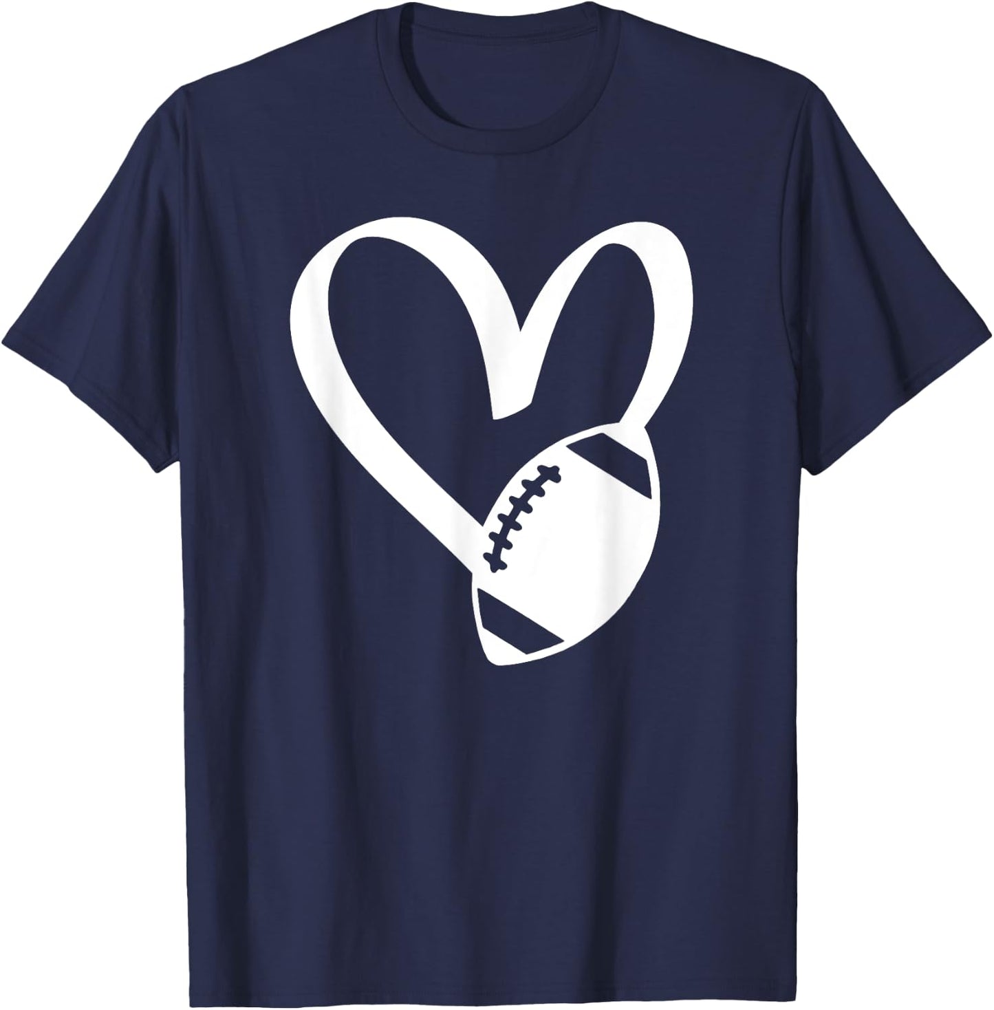 Football Heart T-Shirt - T-Shirt | Navy
