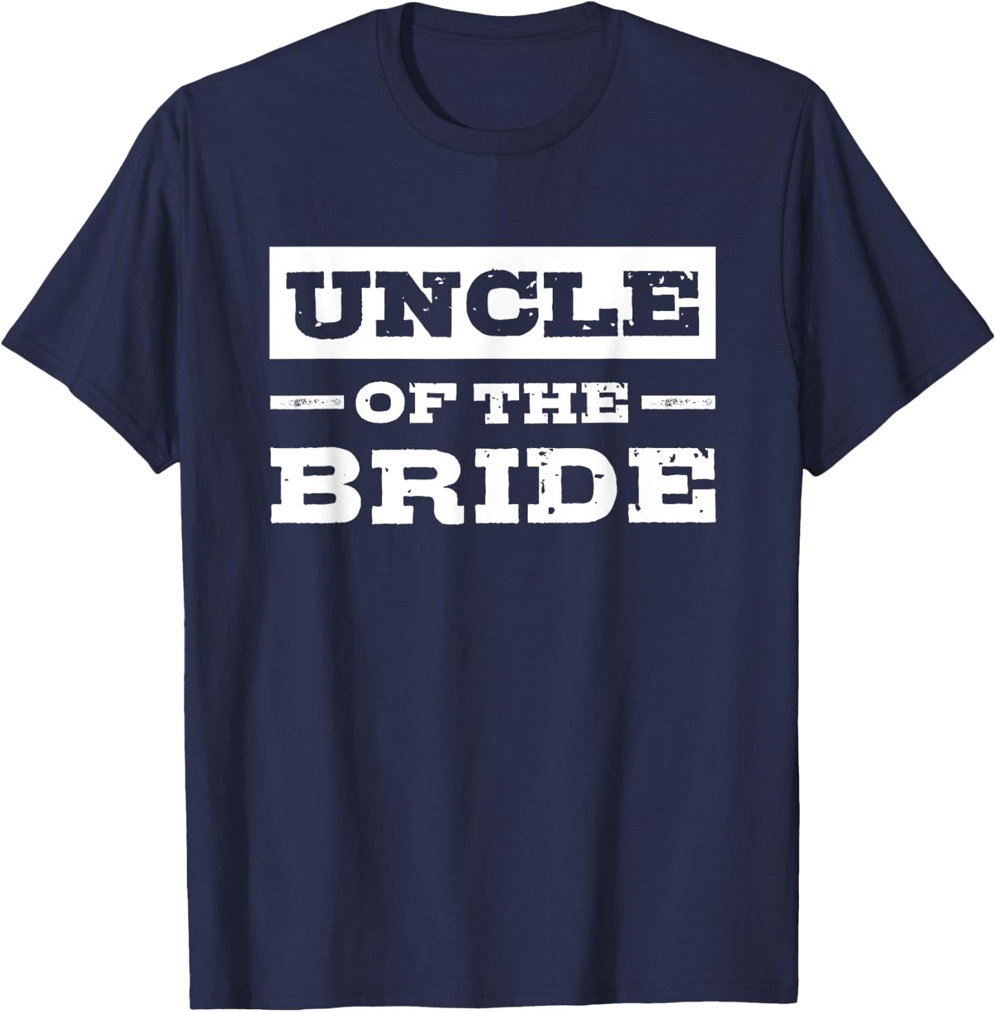 Uncle of the Bride Funny Vintage Retro T-Shirt - T-Shirt | Navy