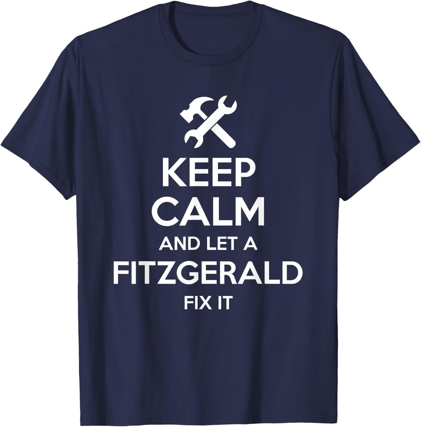 FITZGERALD Funny Surname Birthday Family Tree Reunion Gift T-Shirt - T-Shirt | Navy