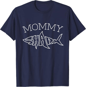 Mommy Birthday Shark Mom Matching Family Women T-Shirt - T-Shirt | Navy