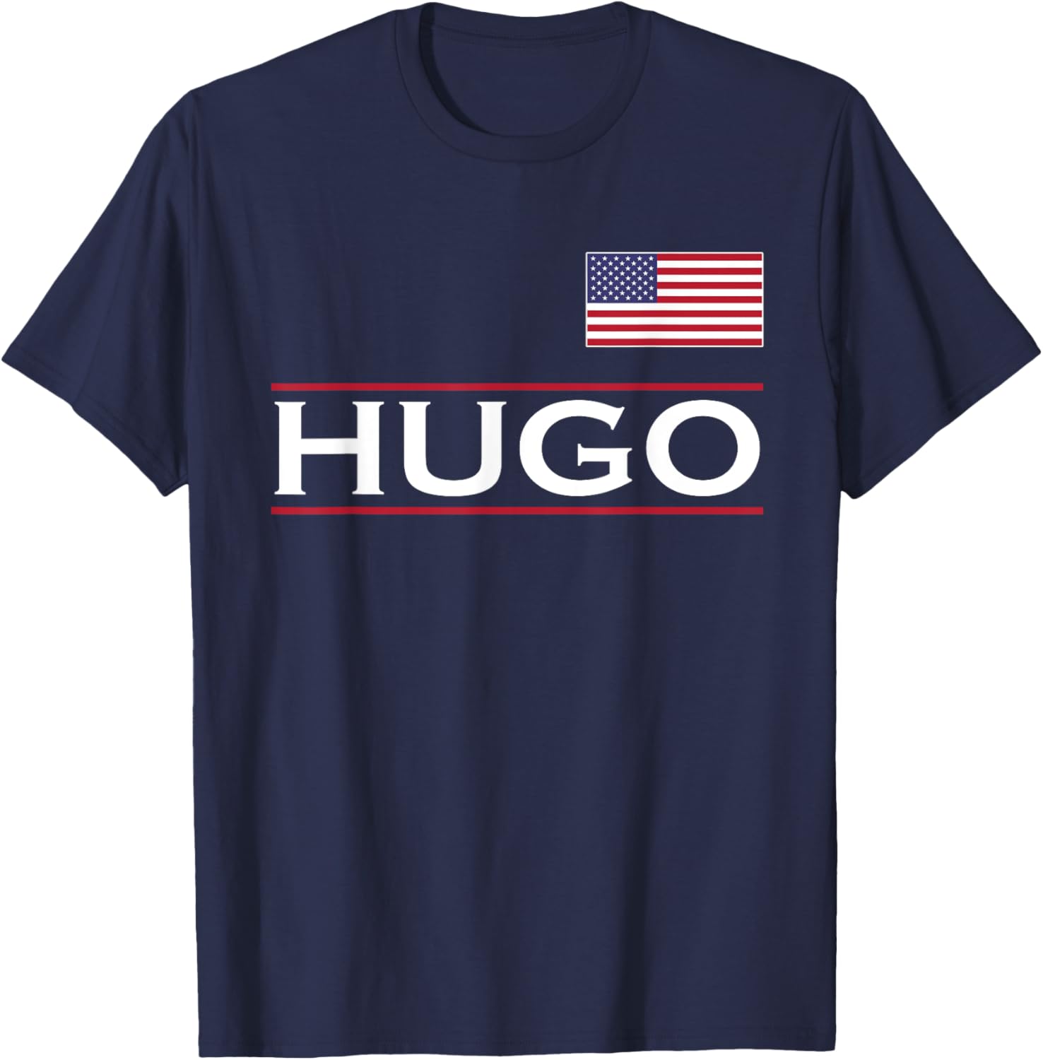 HUGO Personalized Name Funny Birthday Gift T-Shirt - T-Shirt | Navy