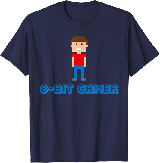 8-Bit Gamer T-Shirt - T-Shirt | Navy