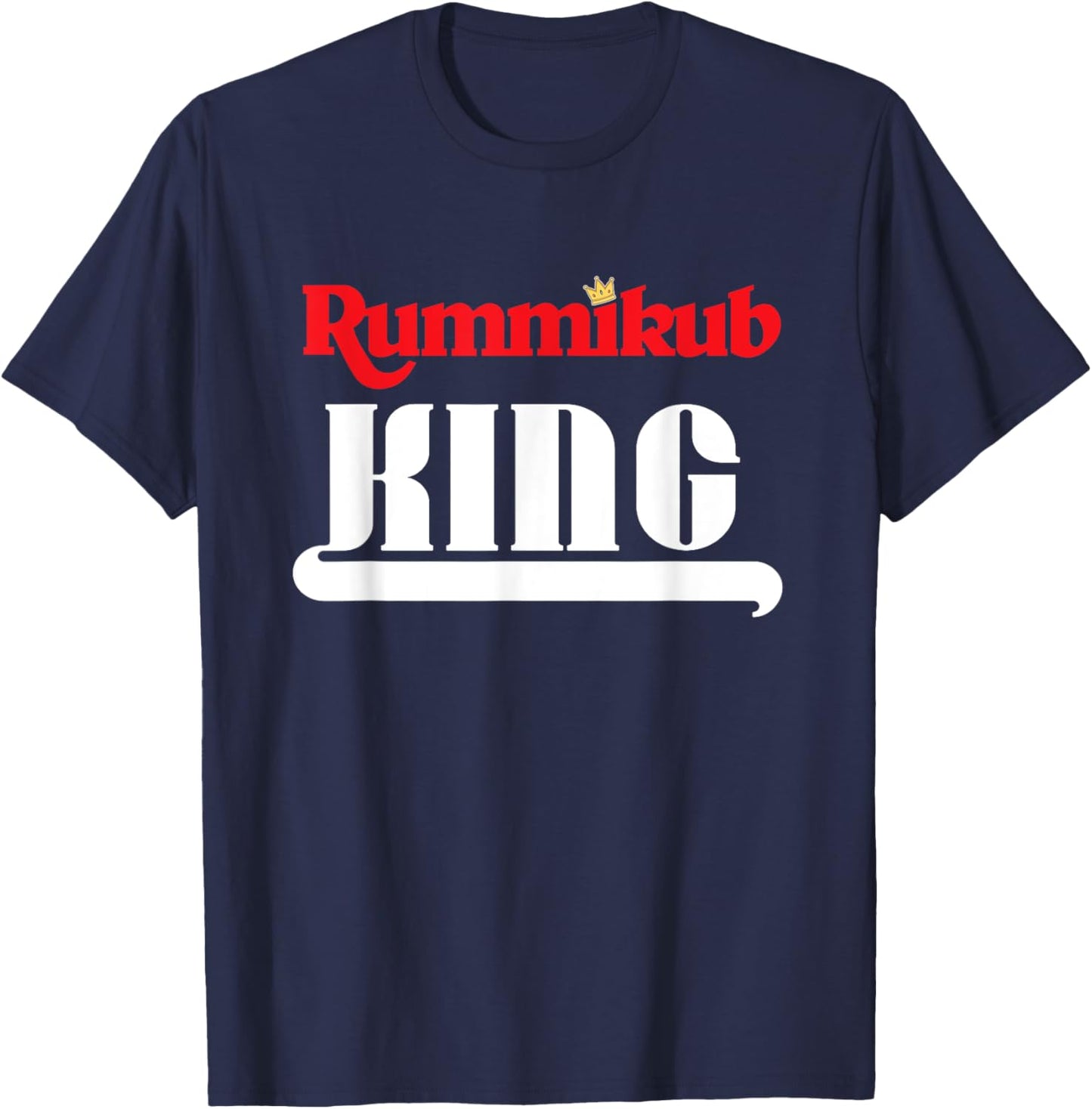 Rummikub King Logo With Royal Crown T-Shirt - T-Shirt | Navy