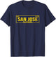 San Jose - California - License Plate Design - Classic T-Shirt - T-Shirt | Navy