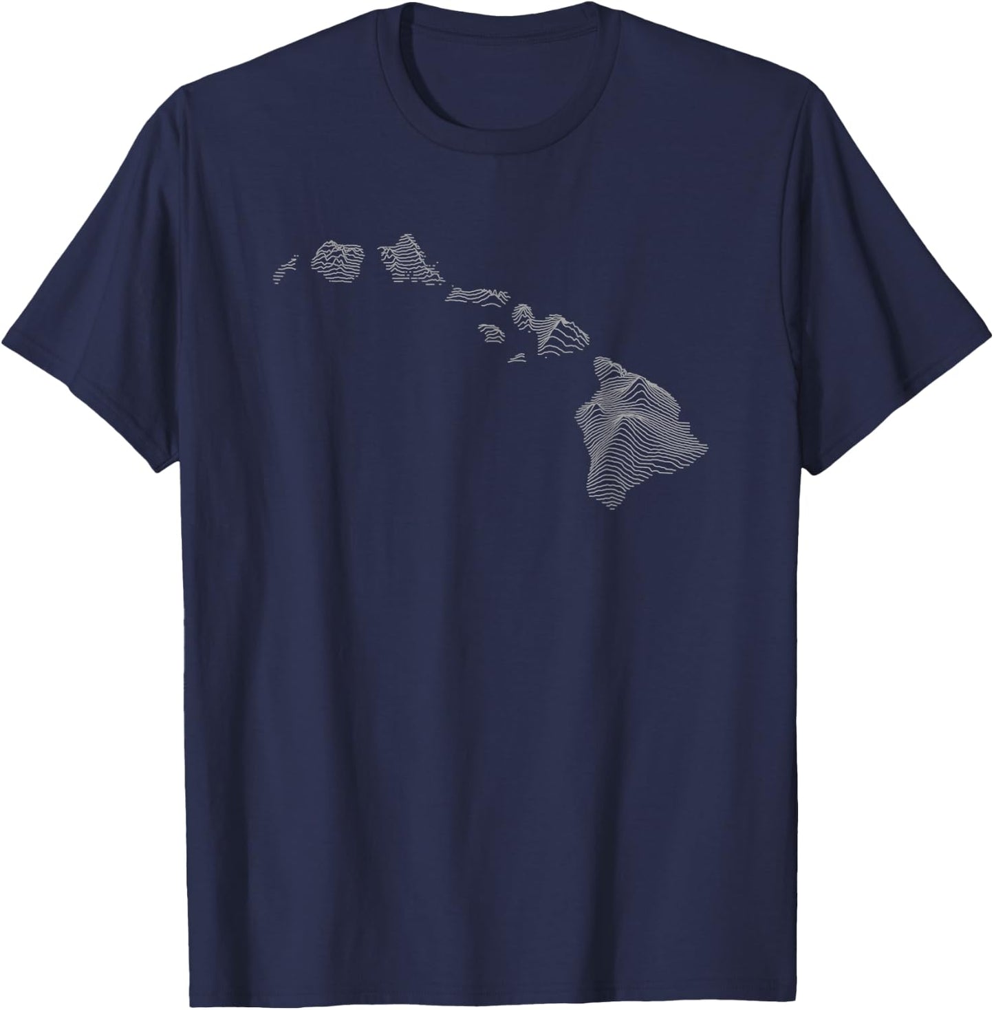 Hawaiian Island Chain Map T-Shirt - T-Shirt | Navy