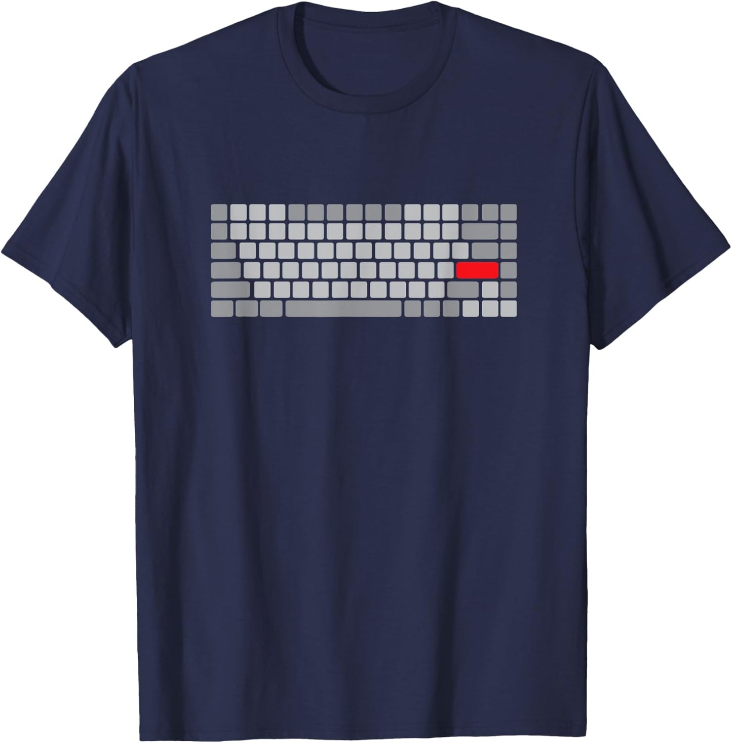 Mechanical Keyboard Red Enter Key T-Shirt - T-Shirt | Navy