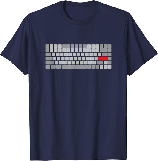 Mechanical Keyboard Red Enter Key T-Shirt - T-Shirt | Navy
