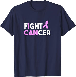 I Can Fight Breast Cancer Awareness Month 202 Pink T-Shirt - T-Shirt | Navy