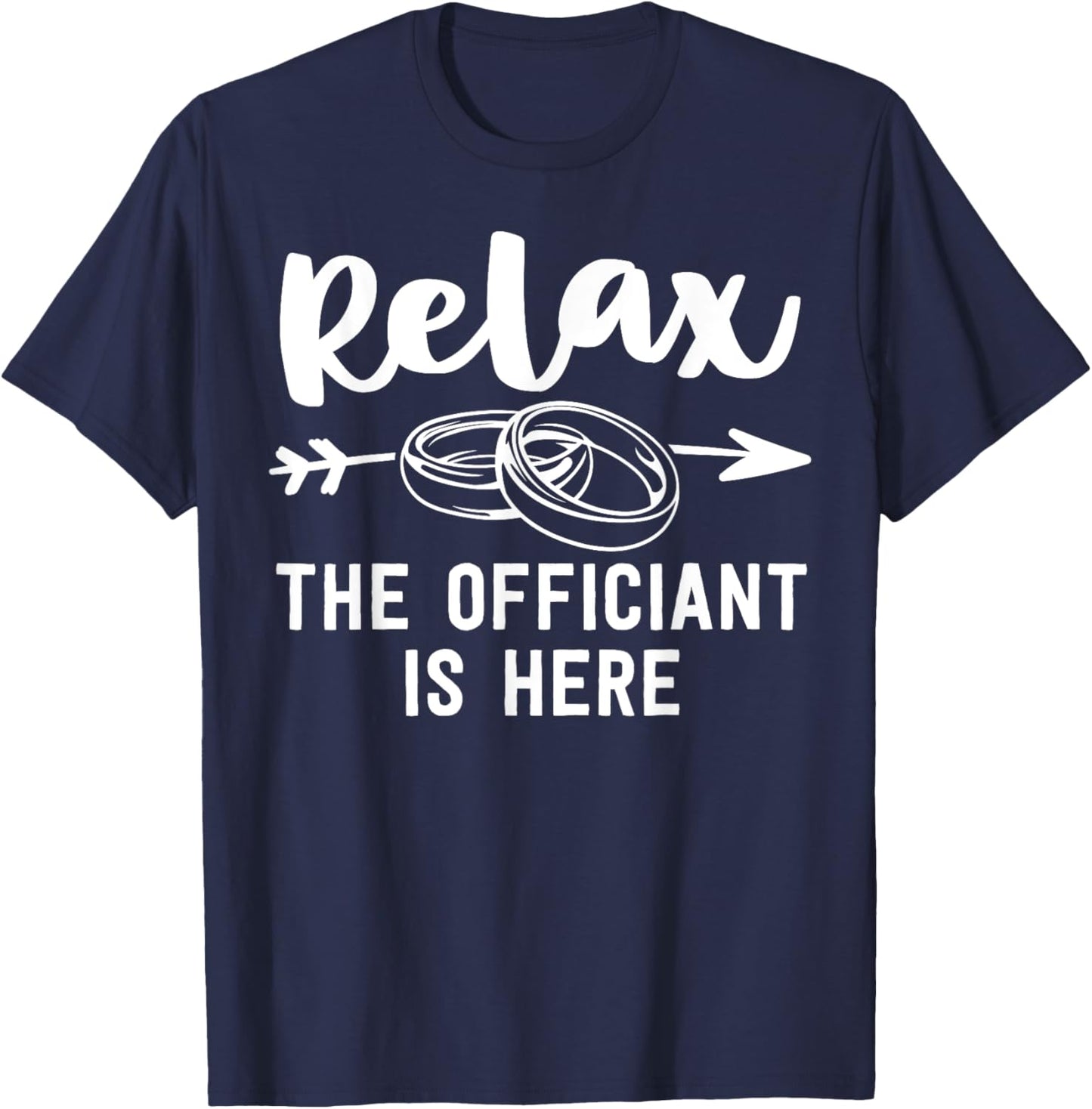 Wedding Officiant Gift Funny Ordained Minister Gift T-Shirt - T-Shirt | Navy