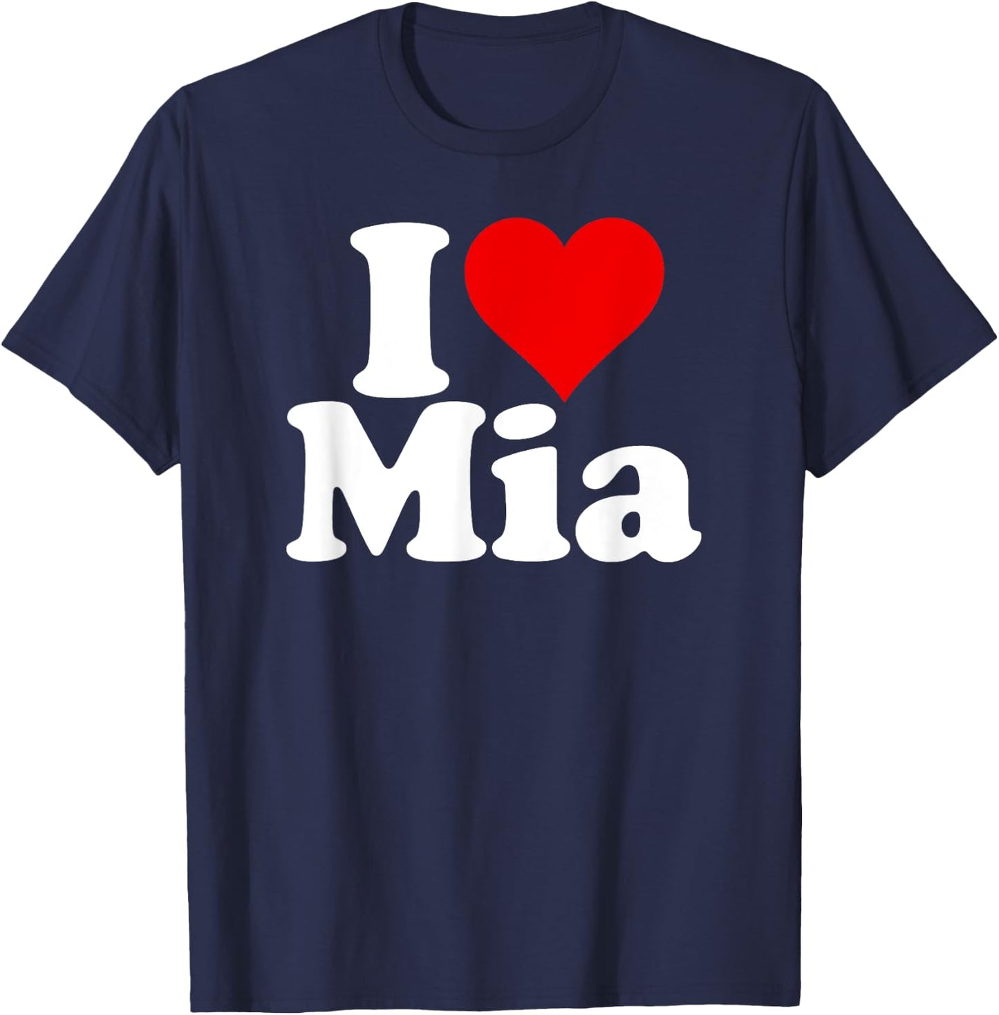 I Heart Love Mia T-Shirt - T-Shirt | Navy