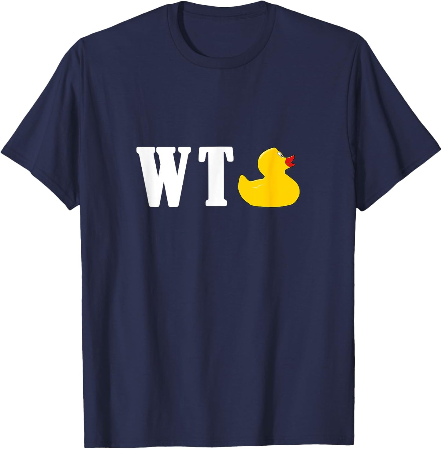 Funny WTF What the Duck Saying Parody Gift T-Shirt - T-Shirt | Navy