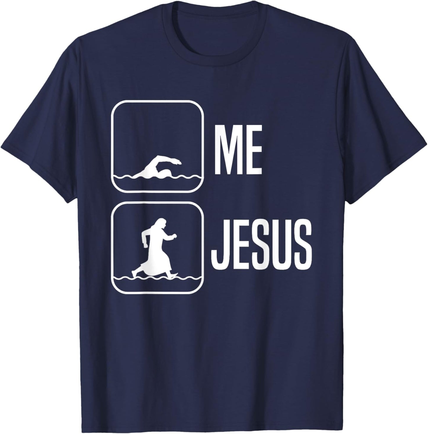 Funny Jesus Gift Men Women Cool Religious Christian Jesus T-Shirt - T-Shirt | Navy