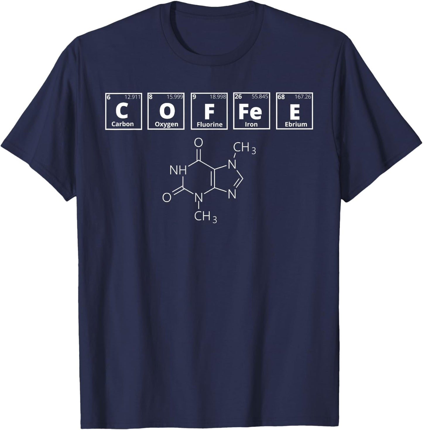 Coffee- Periodic table T-Shirt - T-Shirt | Navy