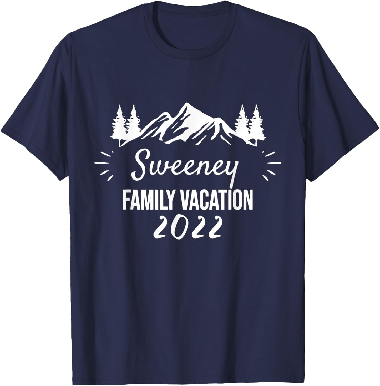 SWEENEY Family Vacation Camping Group Trip Mountain 2022 T-Shirt - T-Shirt | Navy