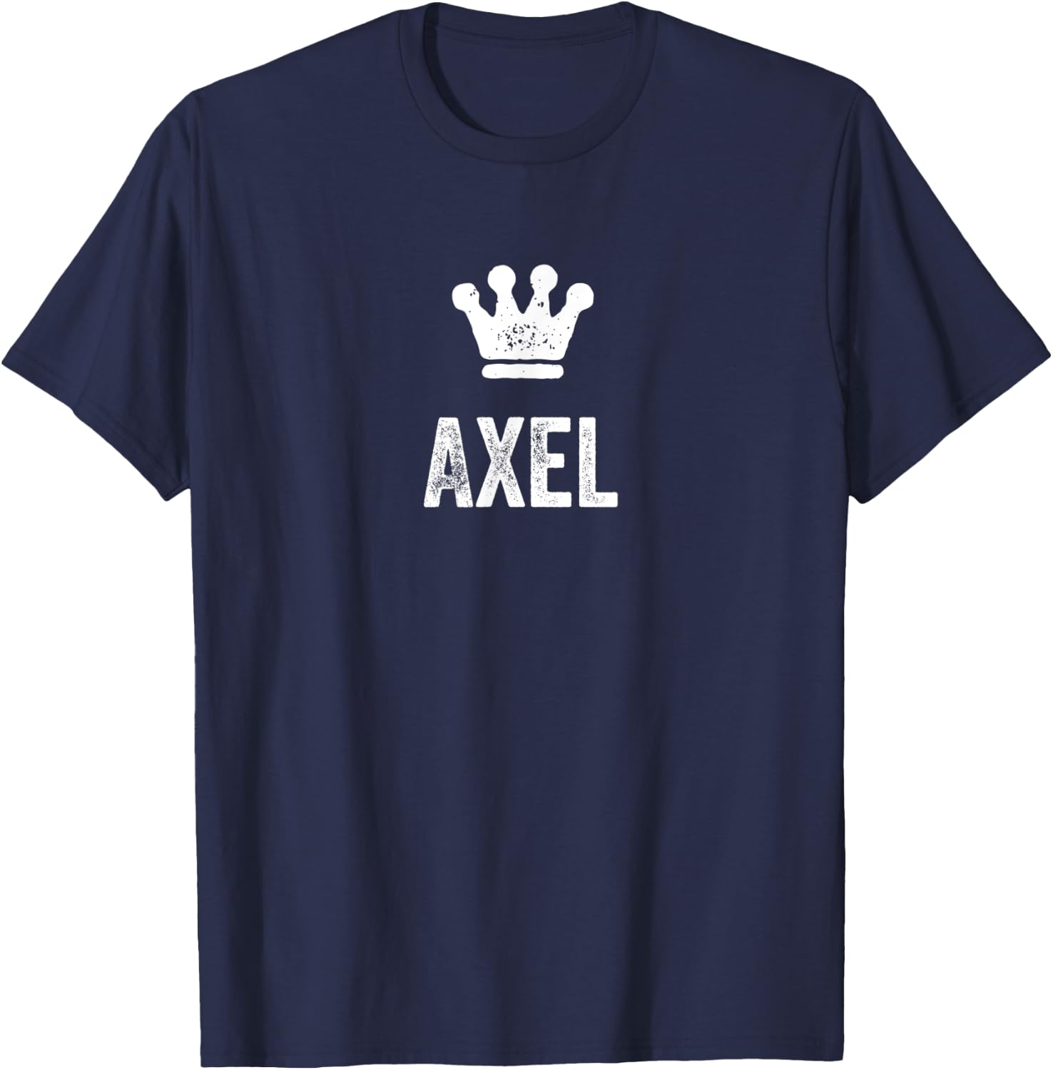 Axel the King / Crown & Name Design Called Axel T-Shirt - T-Shirt | Navy