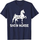 American Saddlebred Horse Training Gaited Horses Equitation T-Shirt - T-Shirt | Navy