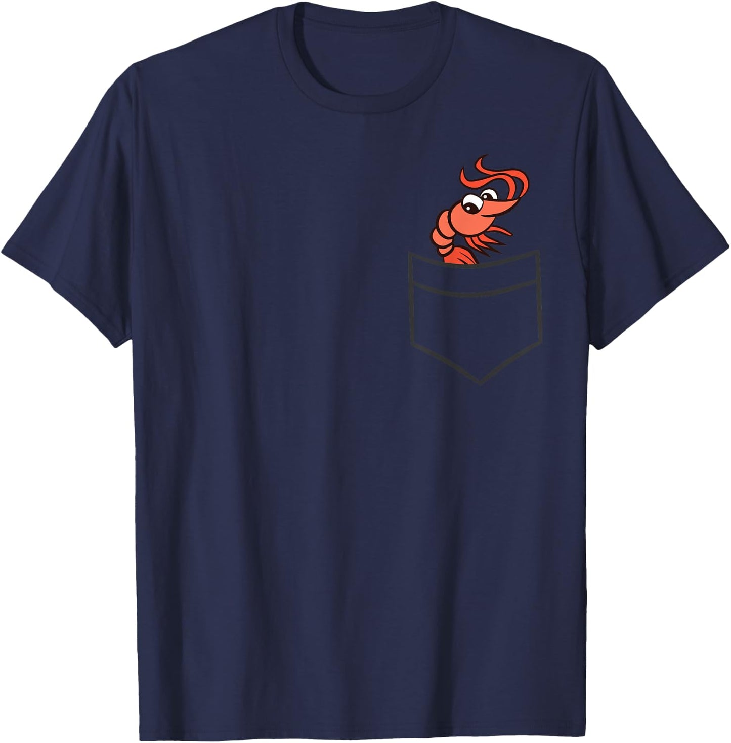 Shrimp In The Pocket Seafood Love Shrimp T-Shirt - T-Shirt | Navy