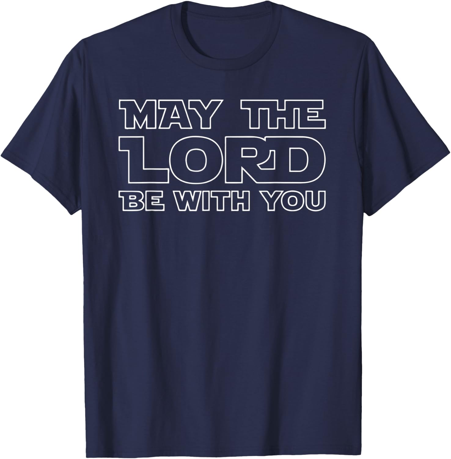 May the Lord Be With You by Jesus Surfed Apparel Co T-Shirt - T-Shirt | Navy