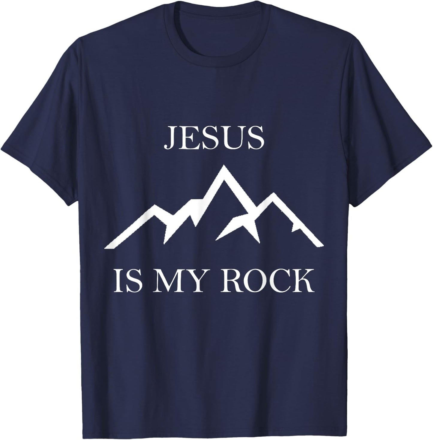 Jesus is my Rock T-Shirt - T-Shirt | Navy
