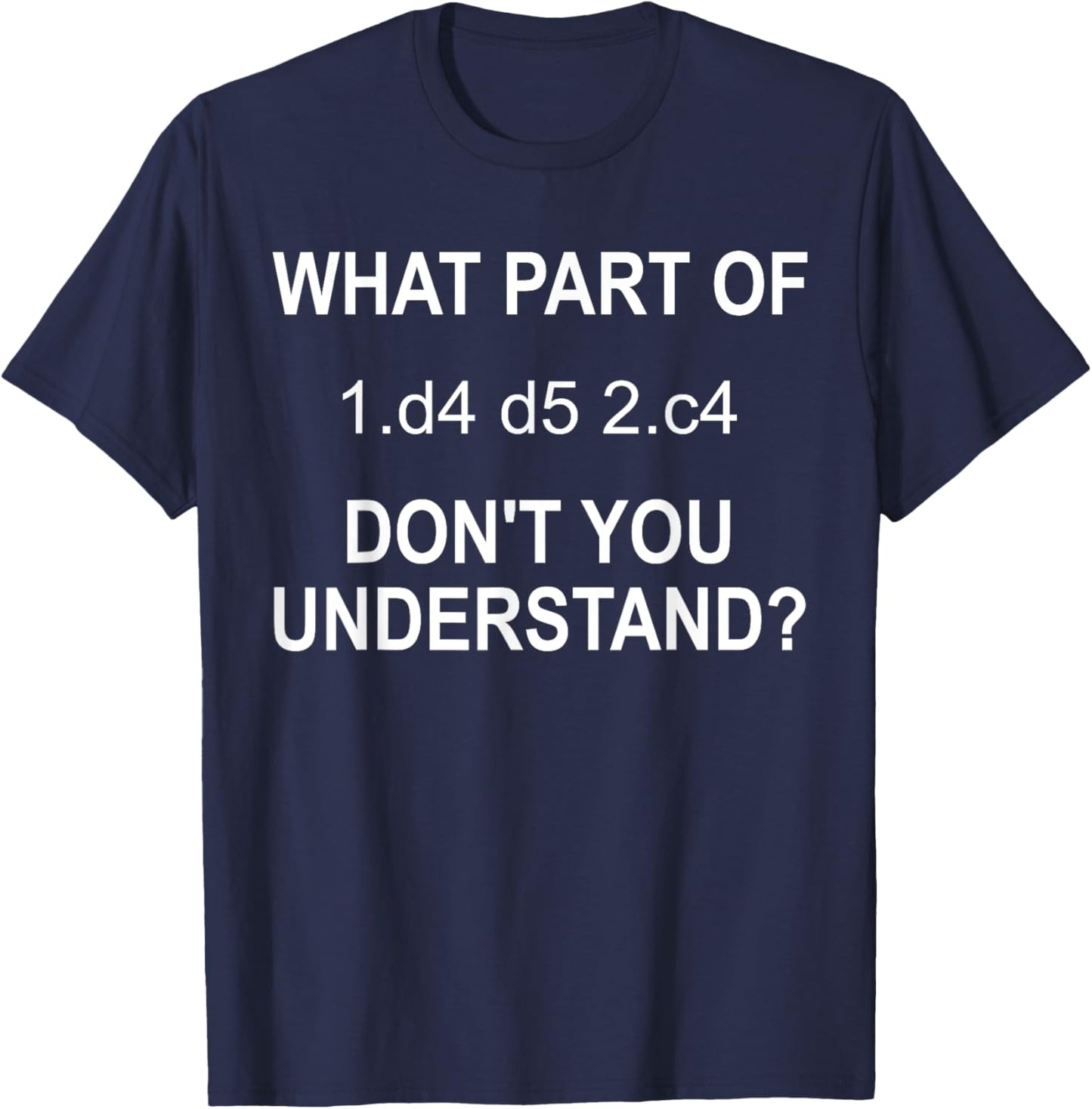 Chess Gifts Kids Queen's Gambit Modern Chess Opening T-Shirt - T-Shirt | Navy