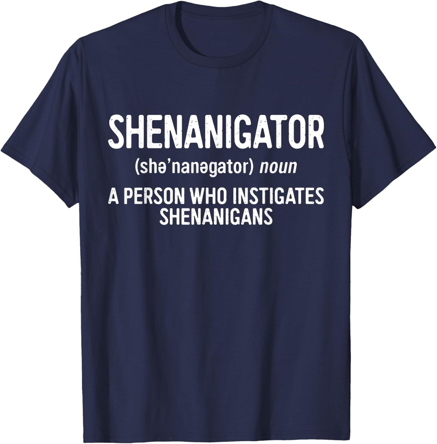 Shenanigator Definition Shirt Men Women Kids St Patrick Day T-Shirt - T-Shirt | Navy