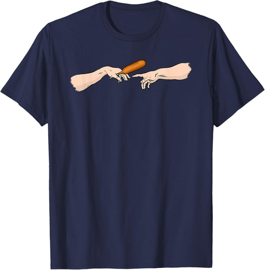 Give me this corndog - I love corndogs lover eater funny Women T-Shirt - T-Shirt | Navy
