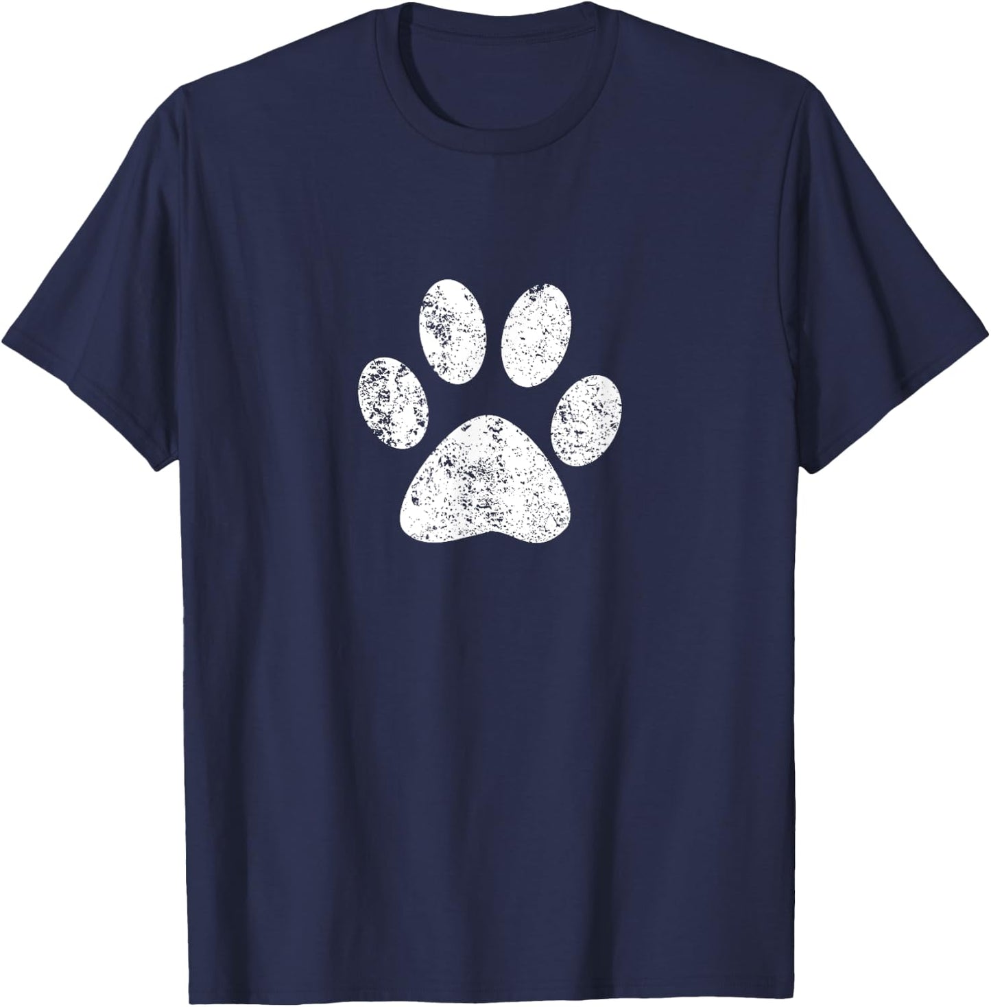 Dog Cat Paw Print Bulldogs Wildcats Huskies Tigers T Shirt T-Shirt - T-Shirt | Navy
