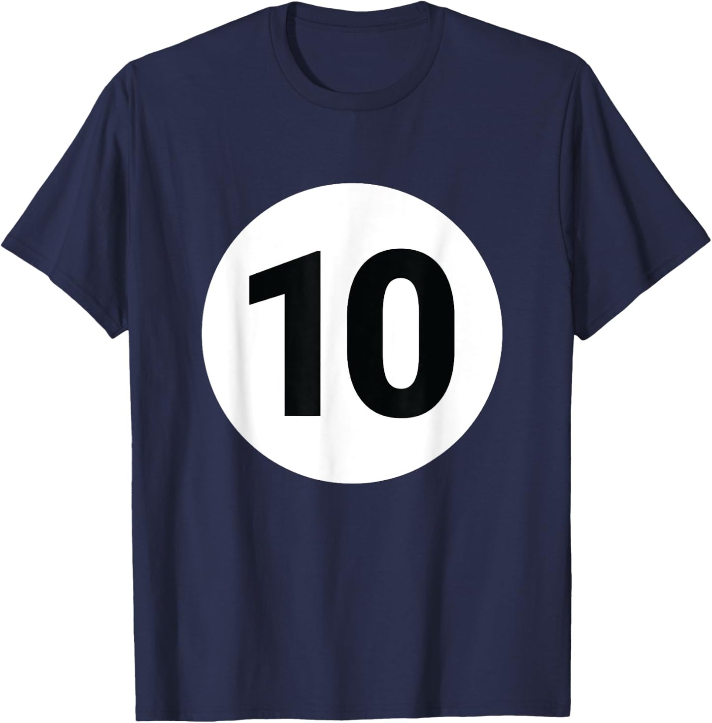8 Pool Ball 10 Billiards Costume Halloween Group Matching T-Shirt - T-Shirt | Navy