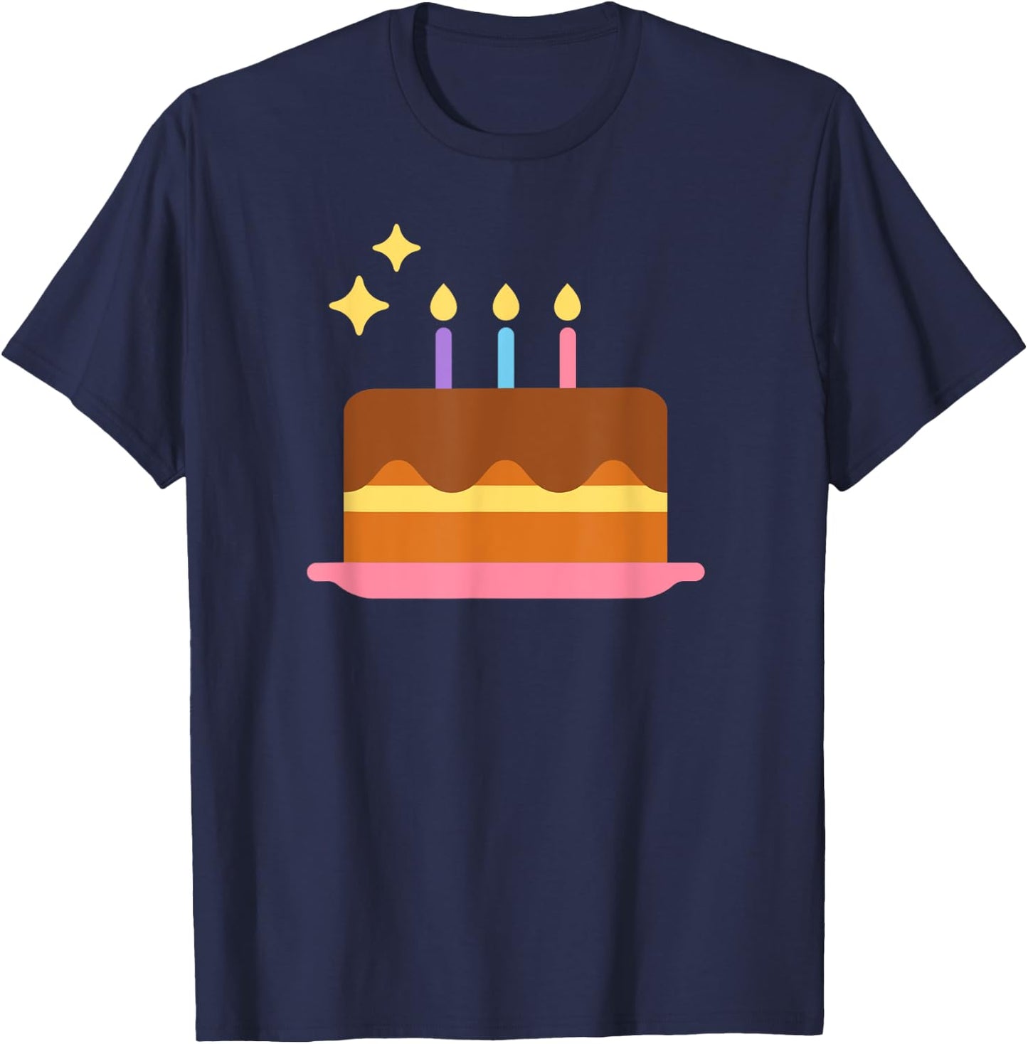 Cake with Candles and Chocolate , Women, Children T-Shirt - T-Shirt | Navy