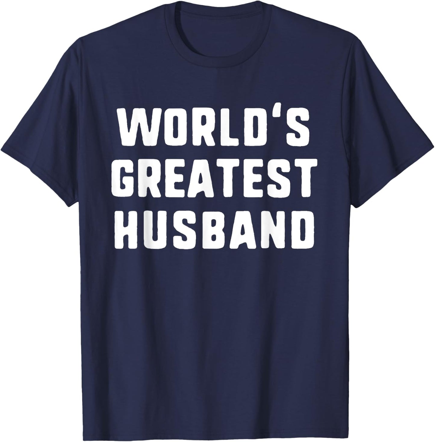 World's Greatest Husband Funny Gift Christmas T-Shirt - T-Shirt | Navy