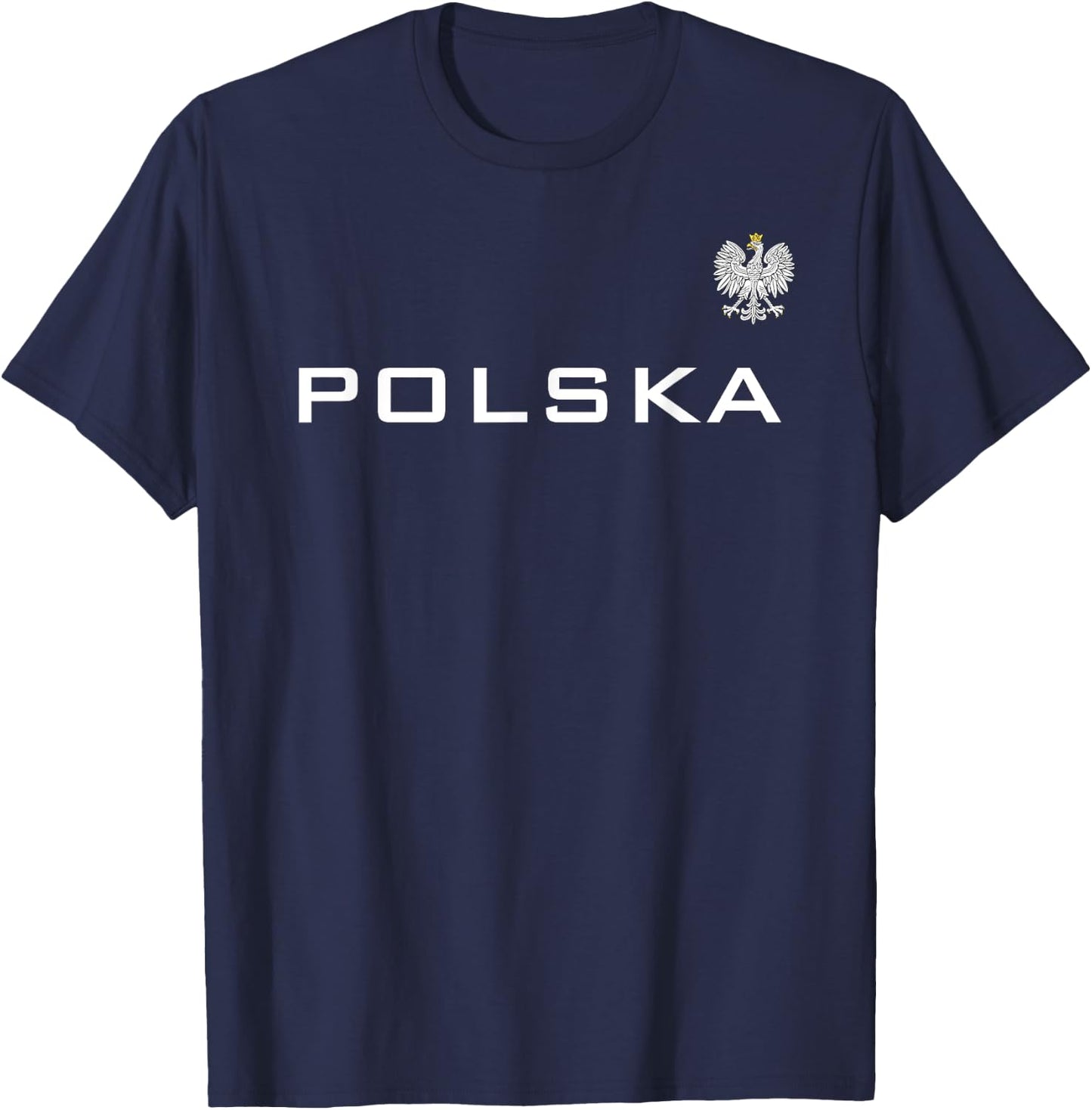 Polska Poland Flag Sports Athletic Jersey Style T-Shirt - T-Shirt | Navy
