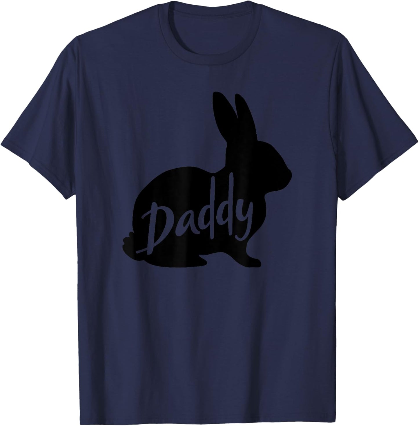 Daddy Bunny Rabbit Father Dad Easter T-Shirt - T-Shirt | Navy