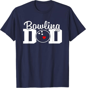 bowling dad Team Player Party Bowling Legend Father's Day T-Shirt - T-Shirt | Navy