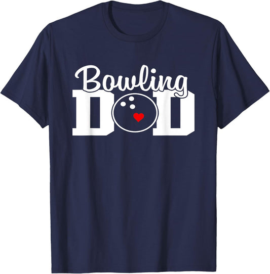 bowling dad Team Player Party Bowling Legend Father's Day T-Shirt - T-Shirt | Navy
