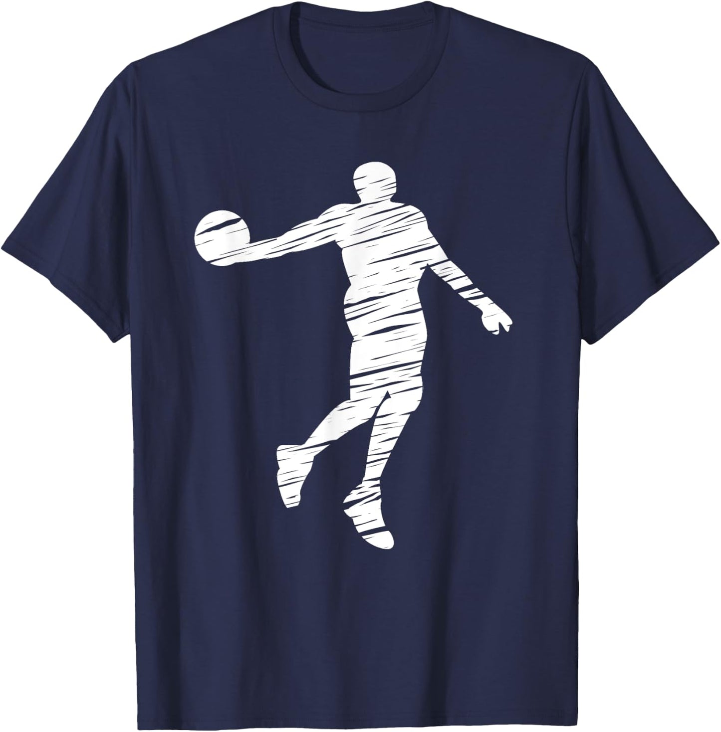 Basketball player retro lines T-Shirt - T-Shirt | Navy