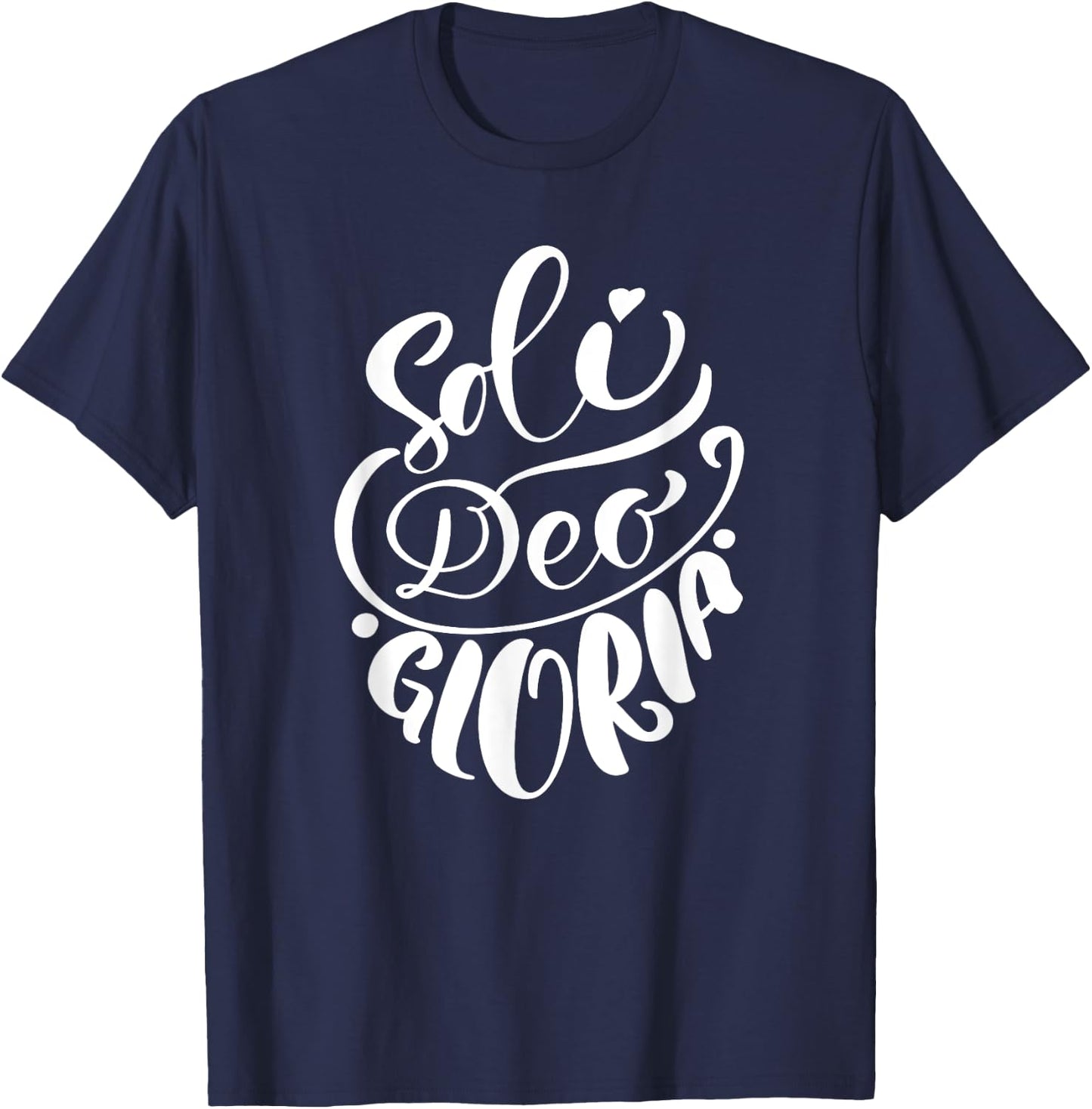Soli Deo Gloria | Glory to God Alone |Christian Women T-Shirt - T-Shirt | Navy