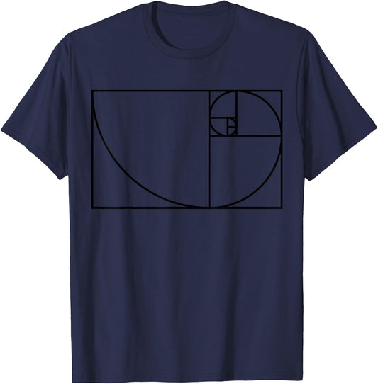 Sheldon Nerdy Golden Spiral Math Teacher Student Gift Men Women Girls Kids T-Shirt - T-Shirt | Navy