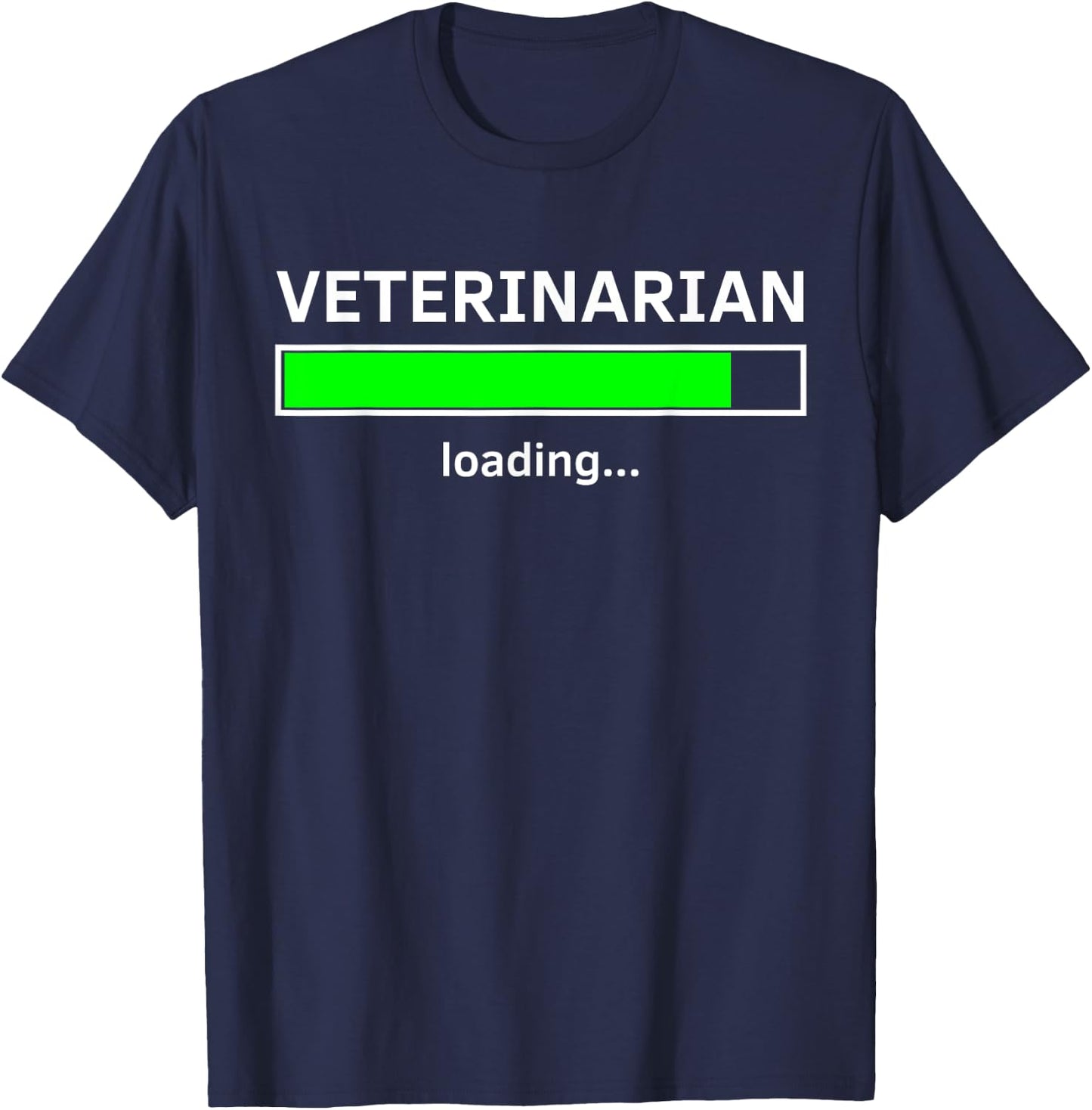 Veterinarian Loading Vet Student Gift Grad DVM Medicine T-Shirt - T-Shirt | Navy