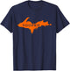 Yooper Hunter Blaze Orange Michigan UP T-Shirt - T-Shirt | Navy