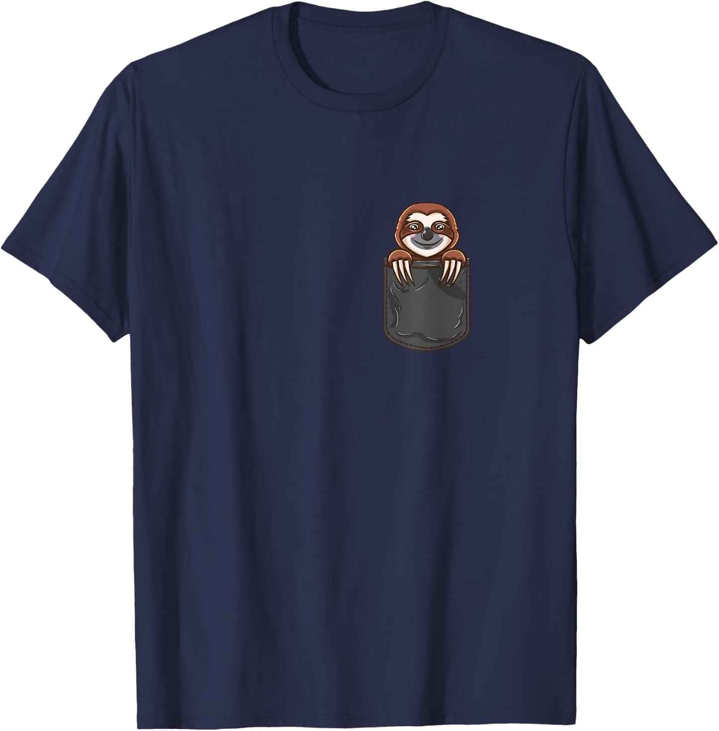 Sloth In Pocket T-Shirt - T-Shirt | Navy