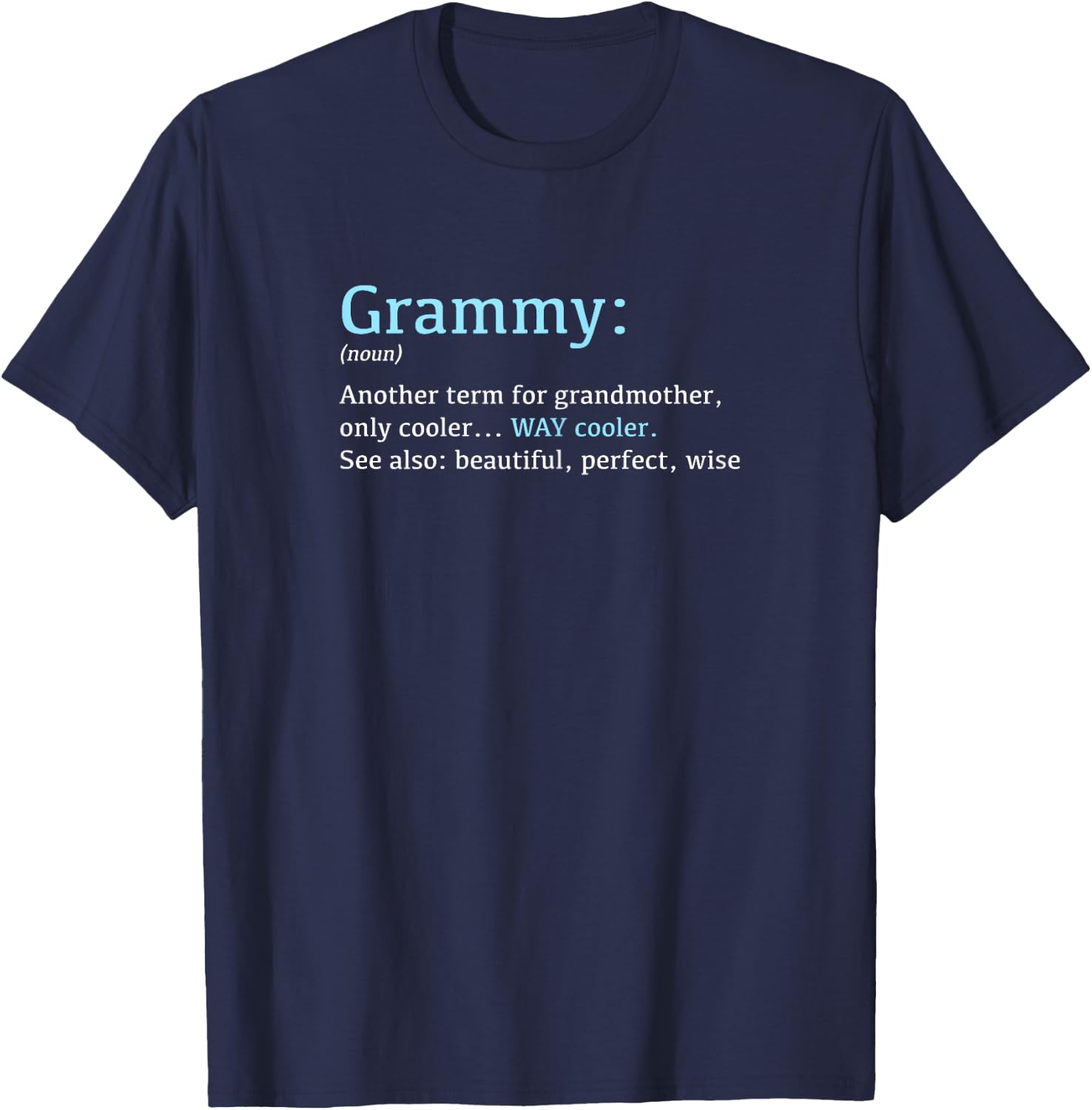 Grammy: Funny Definition Noun - Another Term T-Shirt - T-Shirt | Navy