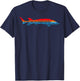 Vintage Nature Outdoor Fishing - Fisher Sturgeon Fish T-Shirt - T-Shirt | Navy